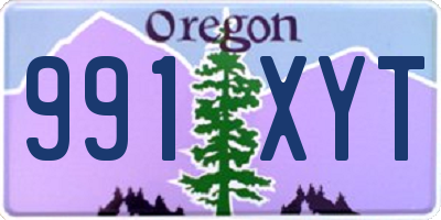 OR license plate 991XYT