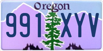 OR license plate 991XYV