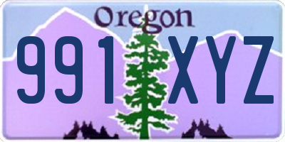 OR license plate 991XYZ