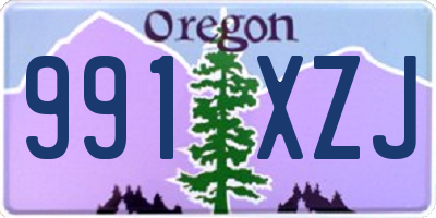 OR license plate 991XZJ