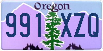 OR license plate 991XZQ
