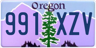 OR license plate 991XZV