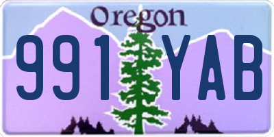 OR license plate 991YAB