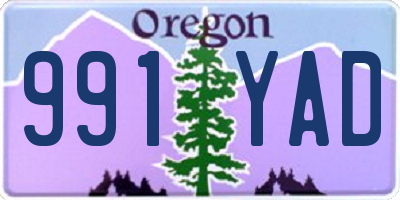 OR license plate 991YAD