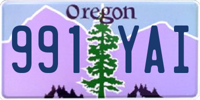 OR license plate 991YAI