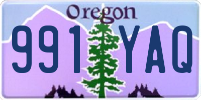 OR license plate 991YAQ