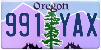 OR license plate 991YAX