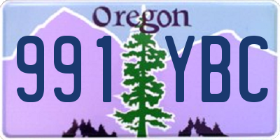 OR license plate 991YBC