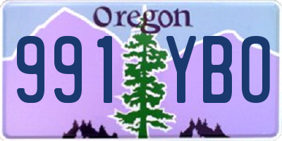 OR license plate 991YBO