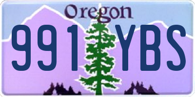 OR license plate 991YBS