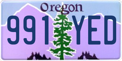 OR license plate 991YED