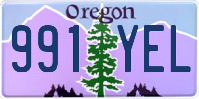 OR license plate 991YEL