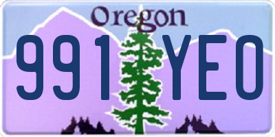 OR license plate 991YEO