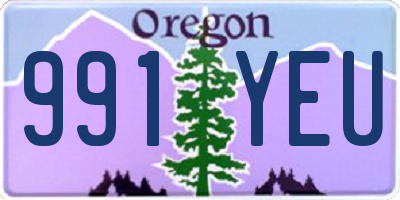 OR license plate 991YEU