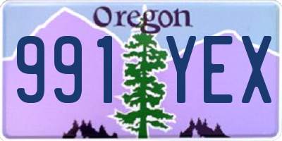 OR license plate 991YEX