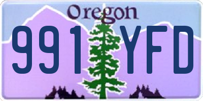 OR license plate 991YFD