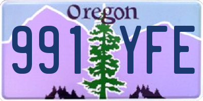 OR license plate 991YFE