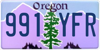 OR license plate 991YFR