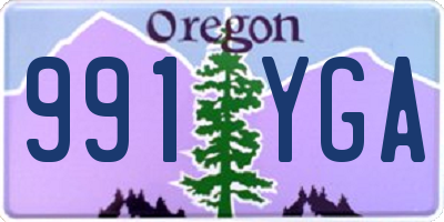 OR license plate 991YGA