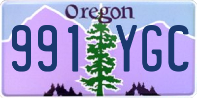 OR license plate 991YGC