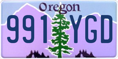 OR license plate 991YGD