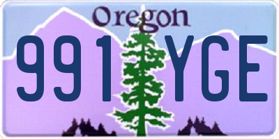 OR license plate 991YGE