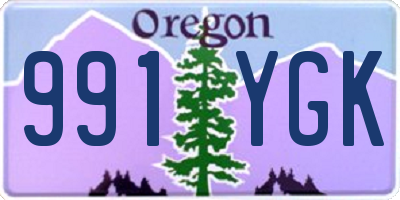 OR license plate 991YGK