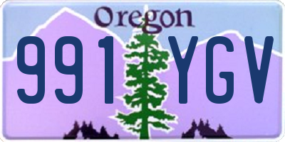 OR license plate 991YGV