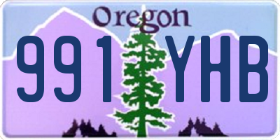 OR license plate 991YHB