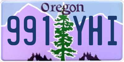 OR license plate 991YHI