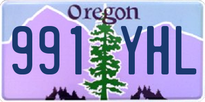 OR license plate 991YHL