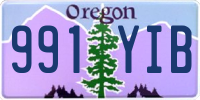 OR license plate 991YIB