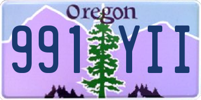 OR license plate 991YII