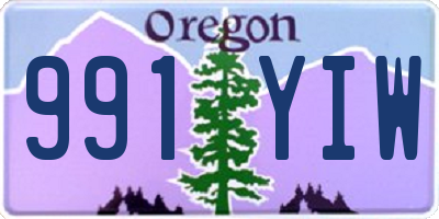 OR license plate 991YIW