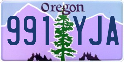 OR license plate 991YJA