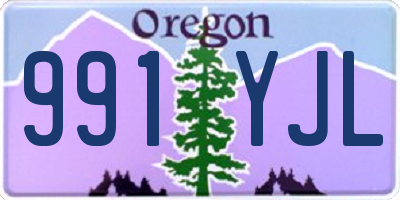 OR license plate 991YJL