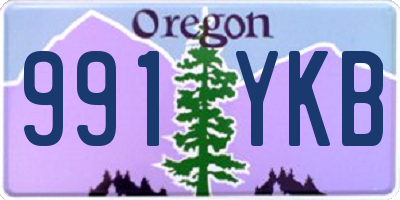 OR license plate 991YKB