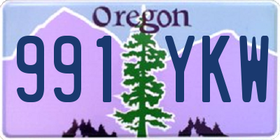 OR license plate 991YKW