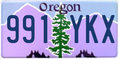 OR license plate 991YKX