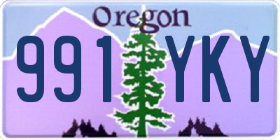 OR license plate 991YKY