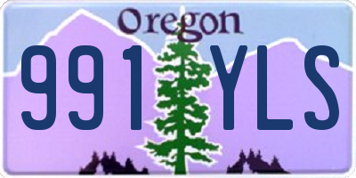 OR license plate 991YLS