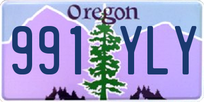 OR license plate 991YLY