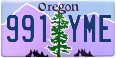 OR license plate 991YME