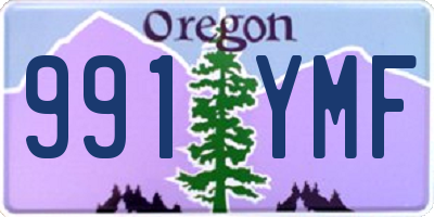 OR license plate 991YMF