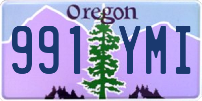 OR license plate 991YMI