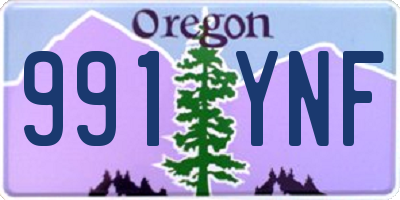 OR license plate 991YNF