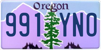 OR license plate 991YNO