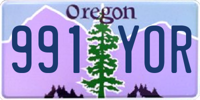 OR license plate 991YOR