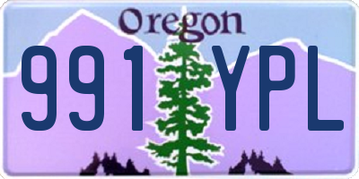 OR license plate 991YPL