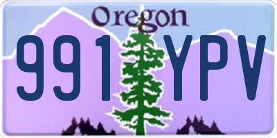 OR license plate 991YPV